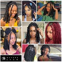 Extensions de cheveux au crochet pré-bouclées de 12 pouces, style Butterfly Locs, effet vieilli, doux, pour tresses, pour femmes noires, couleurs 1B/BUG/30, vente en gros