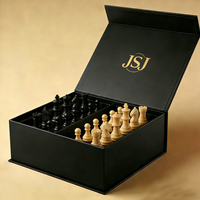 Boîtes de rangement pour échecs en carton rigide imprimées sur mesure de luxe, pliables, avec fermeture magnétique