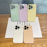Coque de protection pour appareil photo Makaron Color Crystal Large pour iPhone 16 15 14 13 Pro Max Plus, coque arrière rigide brillante Candy