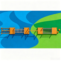 Structure d'escalade en bois d'extérieur pour aire de jeux pour enfants, équipement d'entraînement sensoriel et poutre d'équilibre, ensemble de fitness préscolaire durable