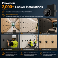 Sistema de Cerradura Inteligente para Casilleros Comerciales, Gimnasios, Escuelas y Hoteles, con Acceso por RFID, PIN y Pulsera, Compatible con la Aplicación Ttlock Tuya