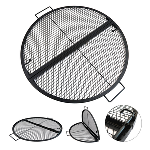 Rejilla Redonda de Acero con Alto Contenido de Carbono para Barbacoa, No de Hierro Fundido, para Exteriores, Camping, Portátil, para Fogatas, <span class=keywords><strong>Malla</strong></span> Metálica para BBQ - Product Image 2