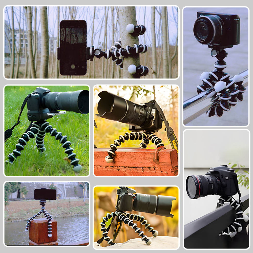 Hongdak Remote Control Camera Tripod Head Octopus Tripod Flexible Tripod Stand for Phone Action Camera Outdoor Shooting