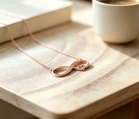Collier en gros en acier inoxydable avec symbole de l'infini, pendentif délicat en forme de cœur évidé, bijoux Amour Éternel