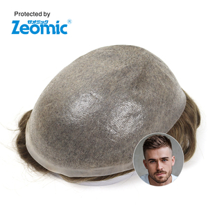 Kháng khuẩn vô hình Knot tự nhiên chân tóc người đàn ông toupee mỏng da nam Tóc Giả Remy tóc con người 0.06mm mao mạch giả hệ thống - Product Image 1