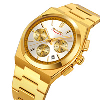 Nouvelle montre de luxe SKMEI 9371, montre pour homme, étanche, date luminescente, acier inoxydable, montre à quartz carrée pour homme, Hombre