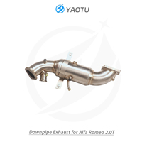 YT knalpot baja tahan karat berkinerja tinggi dengan katalis dirancang untuk kendaraan Alfa Romeo 2.0T