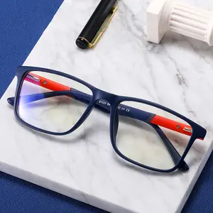 81121 Finewell lüks TR90 bilgisayar gözlük çerçeve baskı logosu bahar menteşe optik gözlük toptan erkekler için