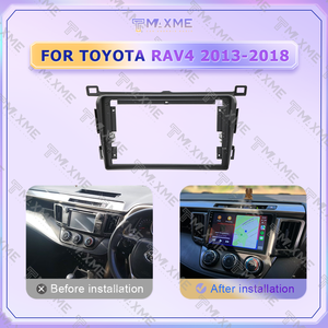 Pour <span class=keywords><strong>Toyota</strong></span> <span class=keywords><strong>RAV4</strong></span> 2013-2018 Kit de montage de tableau de bord en plastique ABS personnalisé pour autoradio, cadre pour écran tactile, connexion USB - Product Image 3