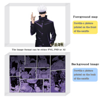 Bloc acrylique transparent personnalisé Anime Photo Table d'impression Cadre Photo Cartoon spécifique à l'usine Sublimation Acrylique Photo Briques