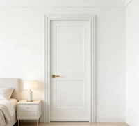 Porte en bois massif blanc, pré-fabriquée, à âme creuse, style Shaker
