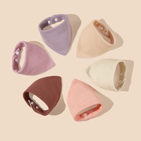 Petit Bavoir Triangulaire en Crêpe de Coton Pur, Doux et Respirant, Best-seller, Unisexe, pour Bébé, Serviette à Salive