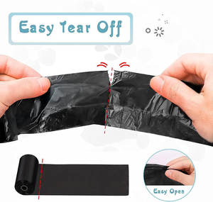 Bolsa para excrementos de perro negra de doble capa personalizada, ecológica, con cordón ajustable - Product Image 6