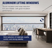 Ventana Corredera Vertical Inteligente con Control Remoto Eléctrico VOBO, de Aluminio y Acero Inoxidable, Impermeable, para Hoteles y Exteriores