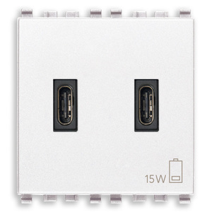 Usb <b>C</b>+<b>C</b> Wall Charger 15W 3A 5V White Dual Port Power <b>Adapter</b> - Product Image 1