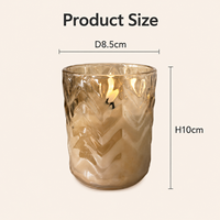 Bougie LED en verre à la paraffine fonctionnant sur piles avec flamme vacillante 3D blanc chaud, écologique et résistante à la chaleur pour la décoration de la maison