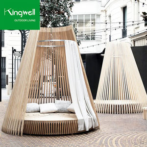 लक्जरी टेक लकड़ी छत गार्डन आउटडोर फर्नीचर पूल चेज़ लाउंज कुर्सियां और होटल और समुद्र तट के लिए दिन धूप - Product Image 2