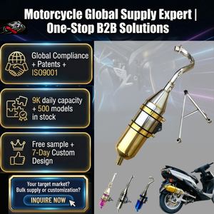 Новая выхлопная труба из нержавеющей стали с золотым покрытием для мотоциклов RS100CC/Fuxi 100CC, различные диаметры (26-35 мм) - Product Image 1