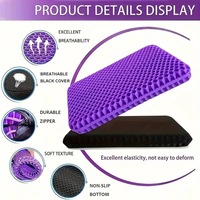 Coussin de siège en gel respirant à structure alvéolée pour l'été, soulagement de la pression pour les douleurs dorsales et du coccyx, oreillers lombaires et coussins de siège pour la maison