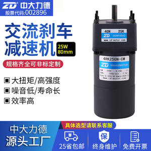 Motor de Freno con Engranajes Zd Zhongda Lide de 25W 220V 4RK25GN con Función de Embrague, Instalación Vertical - Product Image 4