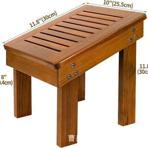 Cross-border creative wooden <b>bathroom</b> lift <b>stool</b>, <b>bathroom</b> bench, family toiletries storage rack, wooden <b>bathroom</b> footstool - Product Image 2