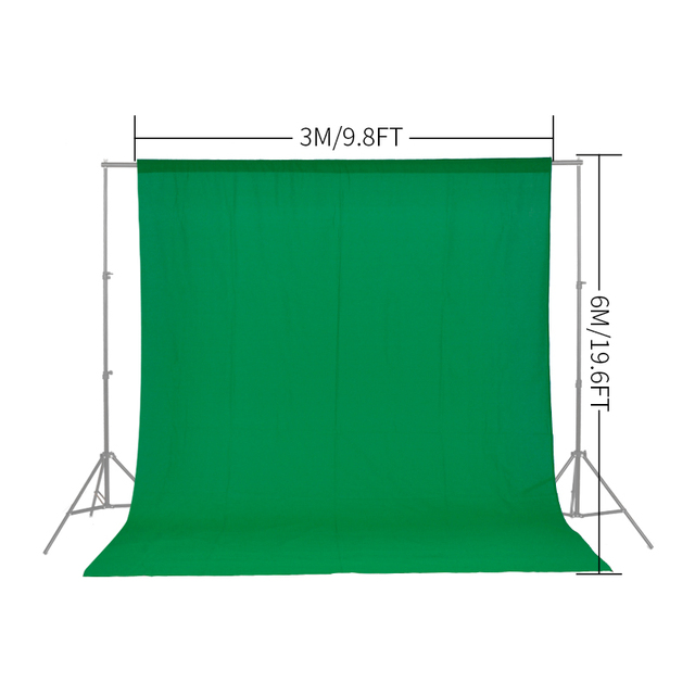 3M X 6M Photography Background Muslin Green Screen Backdrop Cloth