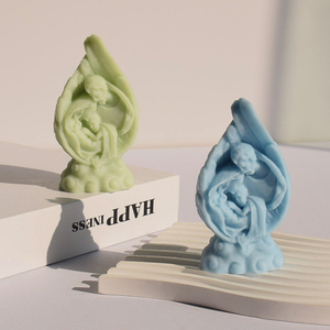 Pasqua gesus vergine maria stampi divinità femminile nata tenendo i bambini gesso candela cemento sapone Silicone stampi sacchetto <span class=keywords><strong>torta</strong></span> imballaggio - Product Image 4
