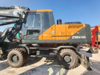 Excavadora de Ruedas Hyundai 210W-9S de 20.5 Toneladas, Fabricada en Corea; Motor Cummins; Estado Como Nueva con Pocas Horas de Operación; Disponible