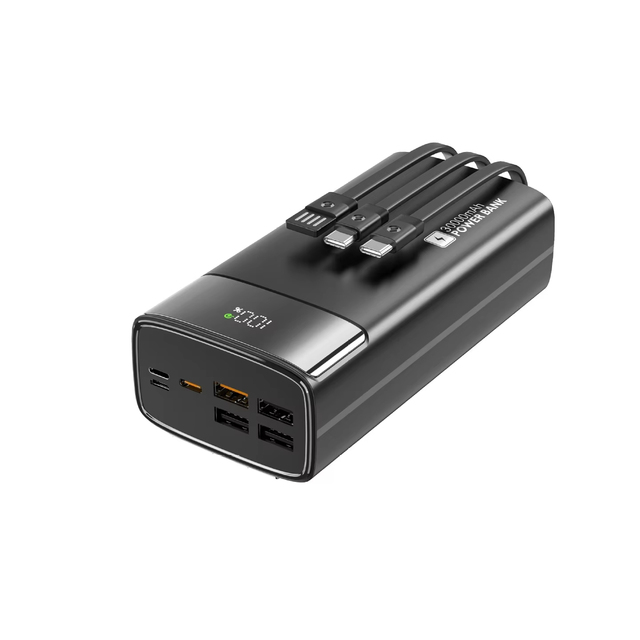Built-in Cables Power Bank PD22.5W Fast Charging Power Banks 10000 Mah 20000Mah 30000Mah Power Bank With Led Display