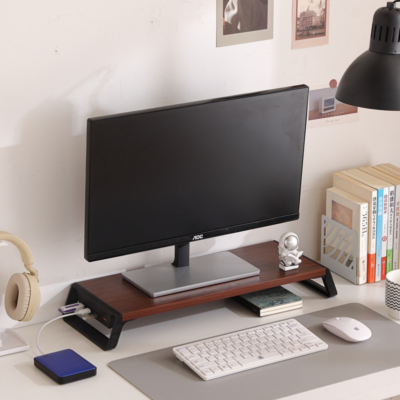 [Slanted Leg USB 2.0 Expansion] Red Walnut Black Leg