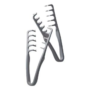 Peigne volumisant pour hommes en plastique ABS, à dents larges courbées, pour rehausser les racines, outil de coiffage texturant, logo personnalisé, vente en gros - Product Image 1
