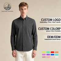 Chemise Oxford pour homme 100% coton, décontractée, personnalisable avec logo, boutonnée, teinture réactive unie, structurée