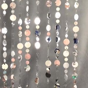 Double-Sided Plastic Mirror <strong>Sequin</strong> String Beaded Circular Wedding Decorative Door <strong>Curtain</strong> - Product Image 1