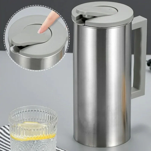 เหยือกสแตนเลส 1.6 ลิตร ขวดน้ำอเนกประสงค์สำหรับใช้ในบ้าน กาต้มน้ำชา เหยือกโลหะสำหรับงานปาร์ตี้ แคมป์ปิ้ง ครัว ท่องเที่ยว ใส่นม - Product Image 1