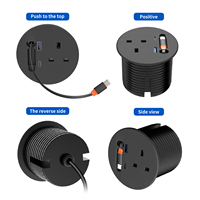 Charge à grande vitesse sans couture montage encastré rétractable USB-C oeillet de puissance prise de Cube UK/US/EU encastré en plastique industriel