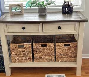 Paniers cubes en osier pliables, tressés à la main en jacinthe d'eau, organisateurs de linge, paniers de rangement en jacinthe d'eau tressée - Product Image 6