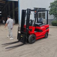 Chariot élévateur électrique de 3500 kg avec essieu en acier moulé et fourches forgées pour les applications industrielles lourdes et les entrepôts d'acier, et frein à huile
