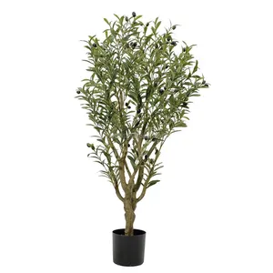 Factory Direct Supply 130CM High Simulation Silk Leaf Fake House Plants Lifelike Artificial Best Olive Tree For Indoor Decor