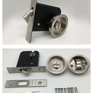 Cerradura de puerta corredera de gancho único de aleación de zinc con indicador - Product Image 6