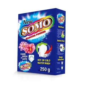 Confezione di scatole di dimensioni oem gratuite da 250gr buon odore di flora vestiti di alta qualità detersivo in polvere sapone da bucato