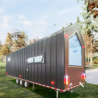Petite maison maison modulaire préfabriquée bâtiment de jardin sur roues maison mobile sur remorque