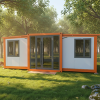Villa préfabriquée portable 40 pieds 20 pieds, maison mobile pliable, maison conteneur extensible, appartement type 'Granny Flat'
