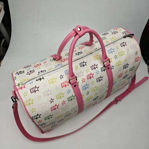 Bolsa de Viaje de PU con Estampado de Letras y Estrellas Personalizada, MOQ Bajo, Patrón OEM - Product Image 6
