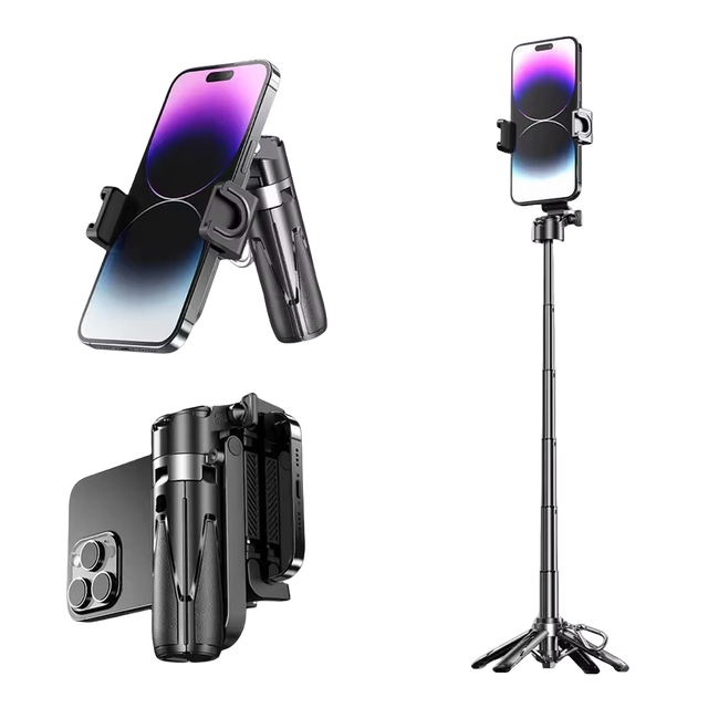 DODOUP JC-25 Tripods Tripod for Phone Mobile Camera Holder Clip Smartphone Monopod Tripe Stand Mini Tripod for Phone