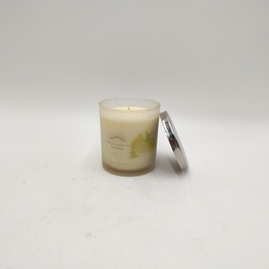 Nến thơm nghệ thuật sáp đậu nành Citta, thủy tinh mờ, nhãn hiệu riêng, mùi trái cây, nến sang trọng, màu trắng mờ - Product Image 5