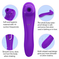 LOVE Sexspielzeug 2-in-1 Vibrator 10-Gang Weiblicher Klitoris-Stimulator 6 Intensitäten G-Punkt 8 Starke Modi Wasserdicht Medizinisches Silikon