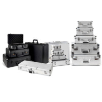 Mallette en métal personnalisée OEM/ODM pour outils, étui de transport en aluminium avec doublure en mousse, indice de protection IP67/IP68, fermeture à boucle et crochet
