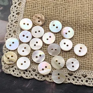 10MM 12.5MM 15MM Button Mother Of Natural Pearl Shell 2 Hole Shirt Buttons Multi Color Wholesale