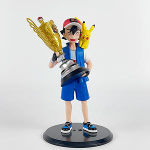 <span class=keywords><strong>Figurines</strong></span> de collection Pokémon Ash Ketchum Pikachu, articles de collection d'anime, gagnez le championnat, jouet cadeau, modèle, décoration ornementale - Product Image 5