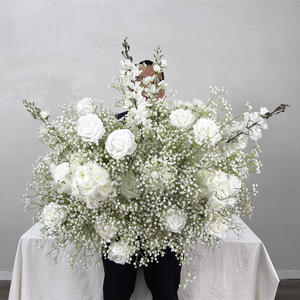 Decoración Floral para Bodas de Primavera, Caminos de Flores Artificiales de Seda, Tamaño y Color Personalizables, Camino de Boda con Certificación ISO9001 - Product Image 1